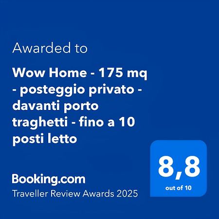 Wow Home - 175 Mq - Posteggio Privato - Davanti Porto Traghetti - Fino A 10 Posti Letto 热那亚 外观 照片